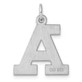 thumbnail image 3 of Auriga 925 Sterling Silver Rhodium-plated Block Letter A Initial Charm for Women (L-23.76 mm, W-17.35 mm), 3 of 6