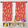 thumbnail image 5 of Blackout Kids Curtains,Red Christmas Gingerbread Man Pattern Childrens Insulated Curtains Set Of 2,Bedroom Essentials,Toddler Room Decor 42"x54", 5 of 5