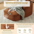 thumbnail image 5 of 64" L Oversized Chaise Lounge Chair Indoor, Boneless Couch Chair with 3 Pillows, Comfy Reading Chairs with Wide Arms, No Assembly Required Corduroy Couch, Sleeper Sofa for Living Room (Orange), 5 of 8