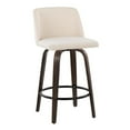 thumbnail image 7 of LumiSource Brown Toriano 26" Fixed Height Counter Stool - Set of 2, 7 of 7