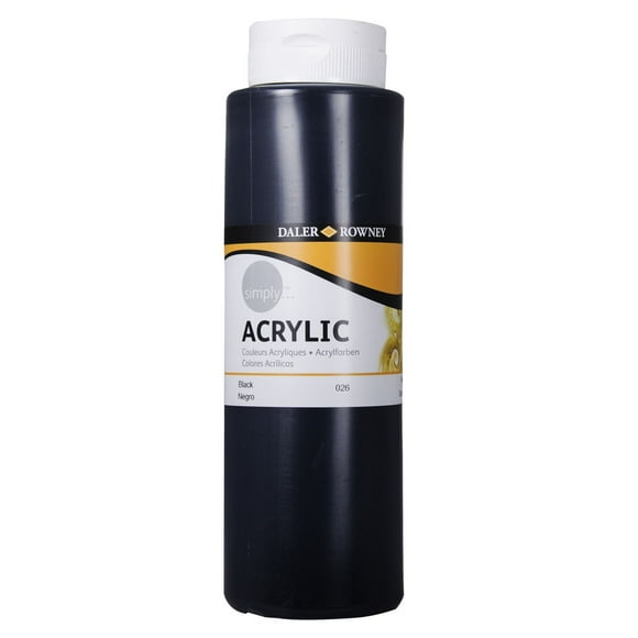 Peinture acrylique noire, 750 ml