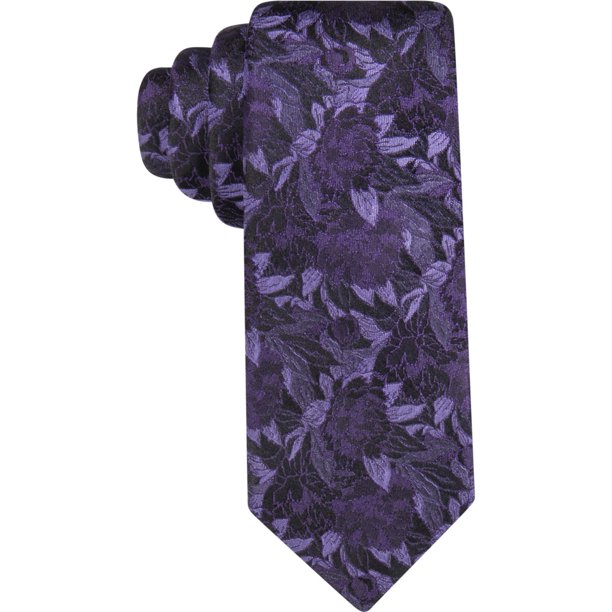 Corbata Alfani para hombre diseño de rosas morado talla única