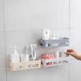 thumbnail image 4 of estante de ducha sin perforaciones, estante extraíble para baño, cocina, dormitorio L, 4 of 4