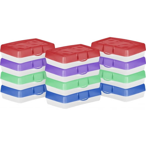 Pencil Box 8.38" x 5.63" x 2.5", Randomly Assorted Colors