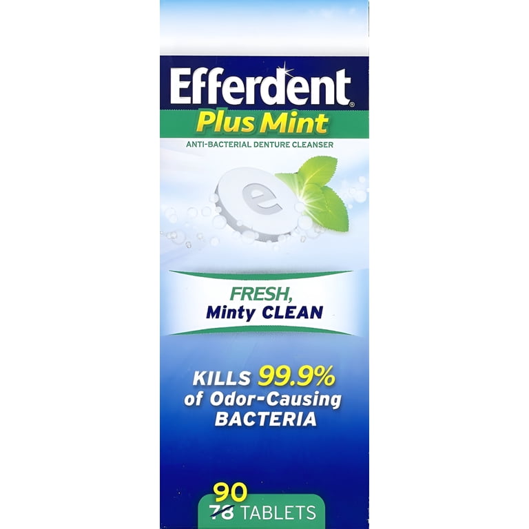 Efferdent Plus Mint Antibacterial Denture Cleanser Tablets, 90 Count photo 7
