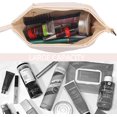 thumbnail image 4 of Bolsa De Cosméticos De Doble Capa,Bolsa De Maquillaje Grande,Organizador De Maquillaje De Viaje,Bolsa De Aseo De Cuero Esencial De Viaje,Bolsa De Cosméticos Espaciosa Para Amiga G, 4 of 5