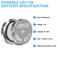 thumbnail image 6 of WHITECRANE 30 Pack LR1130 AG10 AG189 Battery 1.5V Alkaline Button Cell Batteries for Watches, Toys, 6 of 7