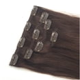 thumbnail image 4 of LELINTA 13-19inch Straight Full Head Grade 7a 100% Remy Human Hair Extensions Standard Weft Clip in  4pcs 10clips 60g Thick Long Soft Silky Straight for Girl Lady Women Light Brown, 4 of 8