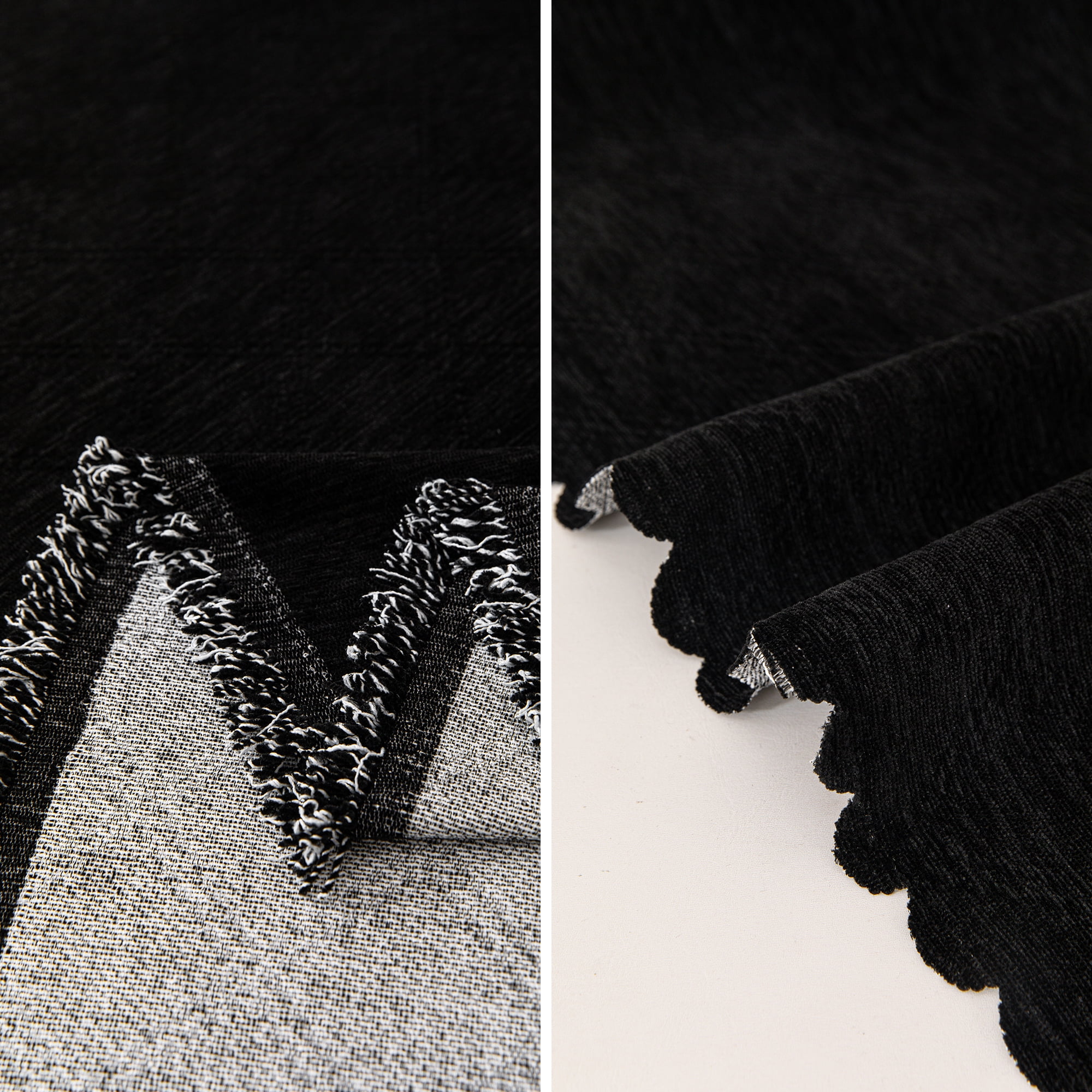 Smuge Sofa Cover, Sofa Slipcovers Couch Covers Protector 3 Cushion Throw Sofa Towel for L Shaped Couch Suitable for All Seasons (71"x 118", Black)