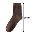 thumbnail image 6 of NUZYZ 1 Pair Women Socks Mid-tube No Odor Retro Solid Color High Elasticity Anti-slip Breathable Soft Sweat-absorption Anti-shrink Sports Cotton Socks, 6 of 7