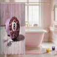 thumbnail image 3 of Erosebridal Billiard Shower Curtain 72Wx72L Painterly Bathroom Curtain, Blush Onyx, 3 of 5