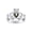 Black Star Sapphire, variant on Rings 14K White Gold Claddah Love, Loyalty & Friendship Heart 6MM Gem Irish Wedding Band Claddagh Rings July Ruby Jewelry Size 5