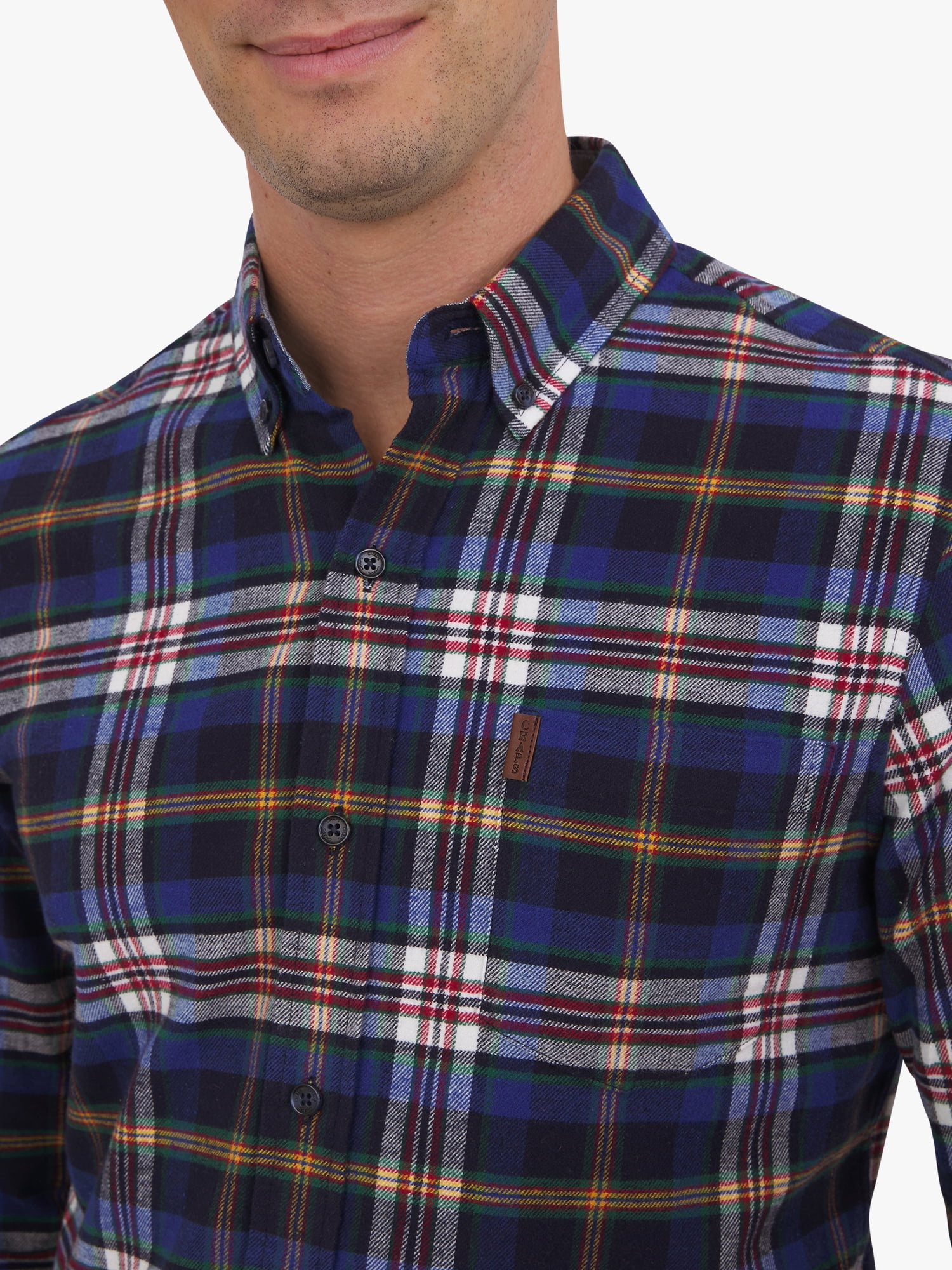 Chaps Men's and Big Men's Comfort Stretch Flannel Shirt, Sizes S-2XL