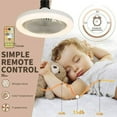 thumbnail image 4 of 1 Piece Screw in Ceiling Fan in Light Socket E26 30W Dimmable Socket Fan Small Ceiling Fan with Light,Plug in Light Bulb Ceiling Fan, 4 of 8