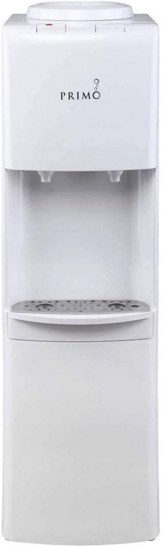 Primo Top-Loading Water Dispenser - Hot and Cold, Child Safety Lock - 5 Gal, White