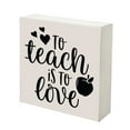 thumbnail image 1 of LifeSong Milestones 6x6 Modern Inspirational Shadow Box for Home Decorations for Teachers - To Teach Is To Love (Heart) (White), 1 of 11