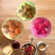 thumbnail image 5 of Fundas reutilizables para alimentos, fundas elásticas para tazones, paquete de 60 (3 tamaños y 60 bolsas para mantener la comida fresca), cierre hermético y elástico para reemplazar el, 5 of 6