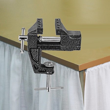 

Miniature Hobby Craft Repair Tool Tabletop Clamp Vice Portable Drill Clamp for Small Work Hobby Woodworking Black
