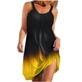 thumbnail image 2 of EGNMCR Robes de Fête pour Femmes Mode pour Femmes Sans Manches à Rayures Imprimées Ourlet Imprimé Robe de Plage Ample, 2 of 5