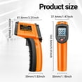 thumbnail image 3 of Industrial thermometer,Thermometer Handheld Infrared Thermometer Ir Thermometer Kitchen 400 /-58 752 Th201 -50c.400c /-58f752f -50℃～400℃ /-58℉～752℉ Not Human /-58℉～752℉ Non- Temperature Tester, 3 of 6