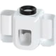 thumbnail image 2 of Wall Mounted Toothbrush Holder with Toothpaste Dispenser in White Made of for Bathroom Storage 5.9"x3.1, 2 of 4