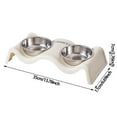 thumbnail image 3 of Double Stainless Steel Pet Bowls - Non-Tip Design with Easy-Clean Surface for Cats & Dogs - Includes Food & Water Bowls for Small/Medium Pets, 3 of 3