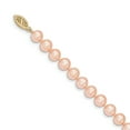 thumbnail image 2 of 14K Yellow Gold 7-8mm Pink Near Round Freshwater Cultured Pearl Necklace Size 24, 2 of 7
