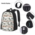 thumbnail image 3 of Disketp Flamingo Palm Trees Mochila Estampada de Gran Capacidad con Lonchera y Estuche, Set de 3 Piezas para Estudiantes, 3 of 7