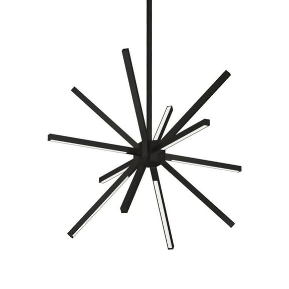 CH14220-BK-Kuzco Lighting-Sirius Minor - 48W LED Chandelier-15 Inches Tall and 20.25 Inches Wide-Black Finish