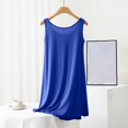 thumbnail image 5 of NAFUU Summer Nightgowns For Women Plus Size Sleepwear Sleeveless Round Neck Tshirt Sleep Dress Solid Color Loose Nightshirt Sleep Dress, 5 of 8