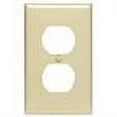 thumbnail image 2 of Leviton 80703-I 1-Gang Duplex Receptacle Wall Plate, Standard Size Cover, Unreakable Thermoplastic, Device Mount, Ivory (Pack of 1), 2 of 2