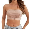 thumbnail image 2 of Karight Strapless Bras for Women Seamless Padded Bandeau Bra Non-Slip Silicone Tube Top Wireless Push Up Bralettes, 2 of 6