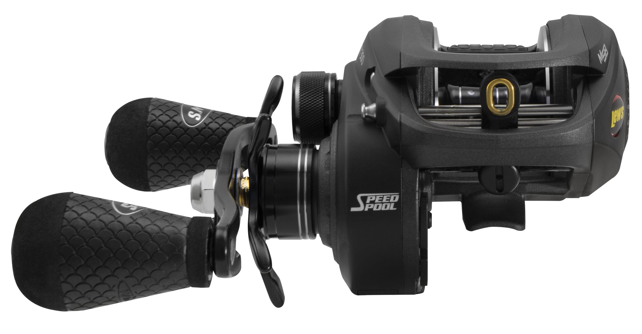 Lews SuperDuty 300 SS Baitcast Fishing Reel, Size 300 Reel, 7.2:1 Gear Ratio, Right-Hand Retrieve, Black