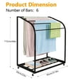 thumbnail image 3 of Faitaliicy 5 Tiers Pool Towel Rack Outdoor With Wheels PVC Trapedozal Free Standing Towel Drying Rack Curved Poolside Storage Organizer Bath Towel Display Rack For Beach Pool Bathroom Bedroom Living, 3 of 9