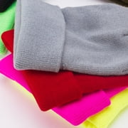 Pure color light plate multi-color acrylic wool cap children Europe and America autumn and winter male knitting cap lovers simple pullover cap