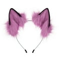 thumbnail image 3 of Peluche Orejas sintética Diadema Disfraces Disfraz Pinza de pelo Regalo Halloween Cosplay Rendimiento Vestir Espectáculos Violeta Colco Sombreros, 3 of 8