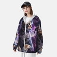 thumbnail image 3 of Fotbe Purple Moon Cat Chaqueta con Protección Solar UPF 50+ para Hombre y Mujer, Camisa con Capucha y Bolsillos-XX-Large, 3 of 7