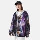 thumbnail image 3 of Balery Purple Moon Cat Sudadera ligera de manga larga con capucha y protección solar UPF 50+ para hombre y mujer, ideal para pesca y running-Medium, 3 of 7