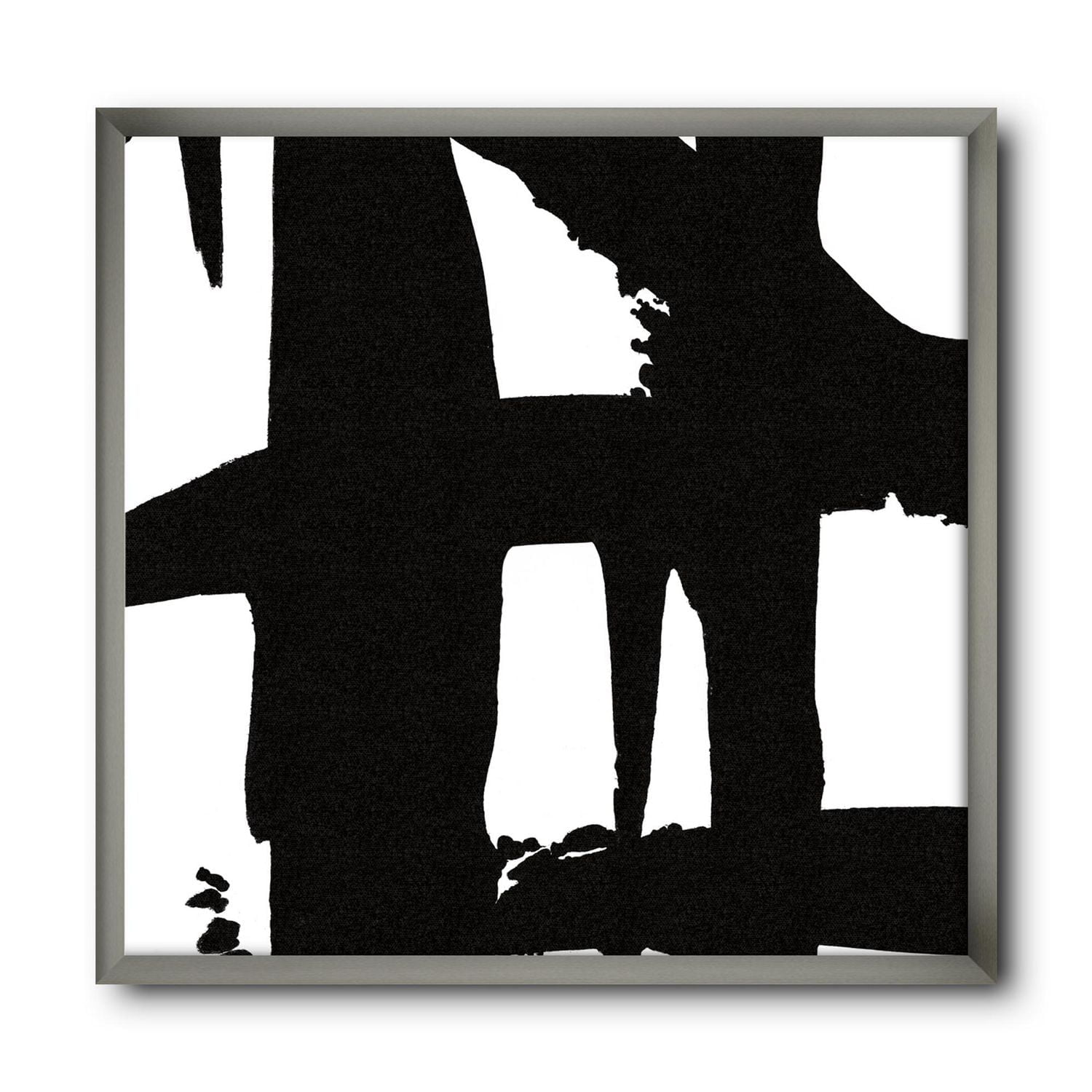 Designart Chemins croisés noir et blanc II Art mural encadré