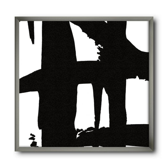 Designart Chemins croisés noir et blanc II Art mural encadré