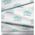 thumbnail image 3 of Soimoi Modal Satin Fabric Tree Block Printed Craft Fabric by The Yard 42 Inch Wide, 3 of 3
