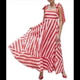 thumbnail image 1 of Vestido Informal de Verano con Estampado Floral, Sin Mangas y Tirantes Finos, Holgado y con para Mujer. Rojo XL, 1 of 10