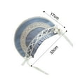 thumbnail image 2 of Lace Bonnet Hat Colonial Pioneer Headwear Tea Party Costume Sun Cap for Women Costume Accessories Light blue, 2 of 5