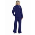 thumbnail image 4 of Conjuntos de Salón para Mujer, Conjuntos de 2 Piezas para Otoño, Pantalones Anchos, Conjuntos A Juego, Ropa de Mujer Azul Oscuro M, 4 of 8