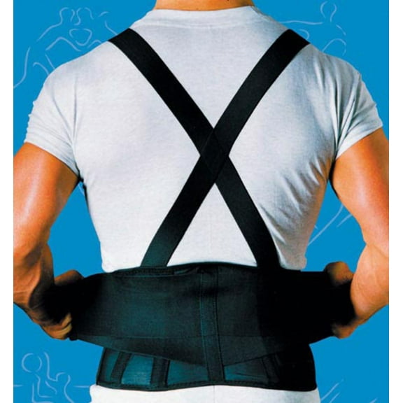 9  Back Belts With Suspenders Black X-small  Sportaid