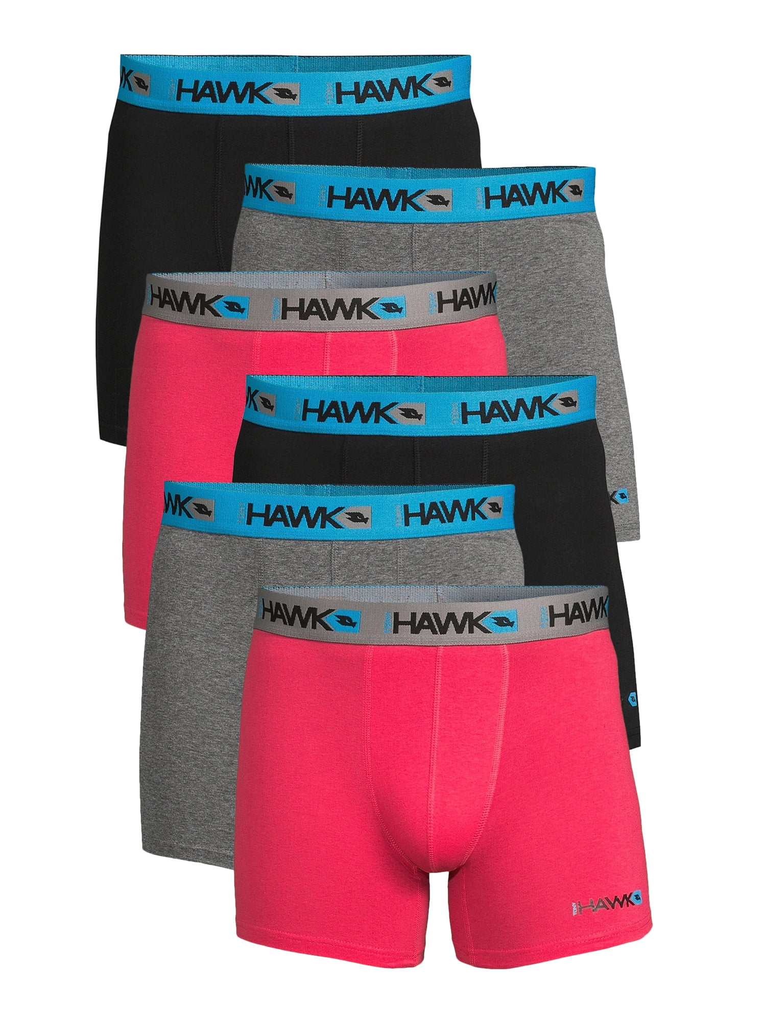 Tony Hawk Men's Cotton Stretch Boxer Briefs, 6Pack