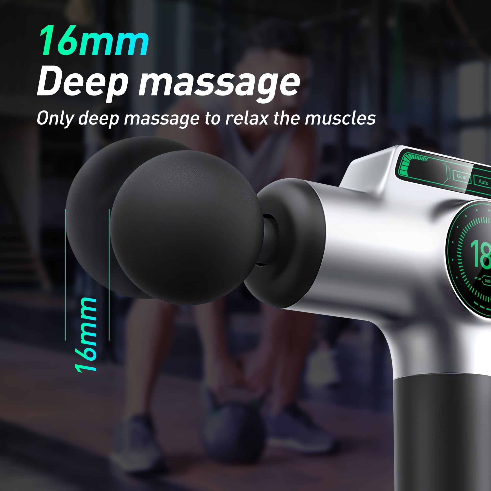 Cshidworld 99 Speed Massage Gun, Deep Tissue Percussive Back Massager Device for Pain Relief, Muscle Massager with 10 Replacement Attachments for Massagers for Neck and Back