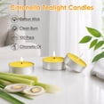 thumbnail image 2 of Giphtpoeet 100 Pack Citronella Tealight Candles Natural Soy Wax Citronella Tea Lights Candles Bulk Smokeless Outdoor Indoor Burning Time for 4 hours, 2 of 9