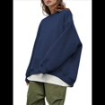 thumbnail image 2 of Sudaderas de Mujer con Cuello Redondo, Forro , Suéteres Oversize, Otoño 2025, Blusas Bonitas, Ropa Preppy Estilo-P XL, 2 of 8