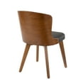 thumbnail image 3 of Bocello Mid-Century Chair in Walnut and Black Faux Leather by LumiSource, 3 of 8